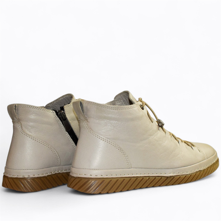 SKÓRZANE SZARE TRZEWIKI DAMSKIE NOLIRIA