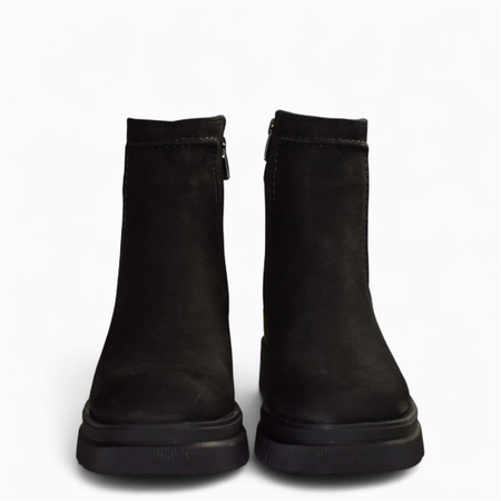 SKÓRZANE CZARNE BOTKI DAMSKIE SELVIRA