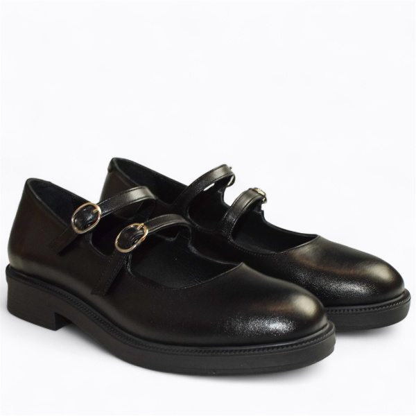 Kirella Women's Black Leather Low-Cut Shoes
