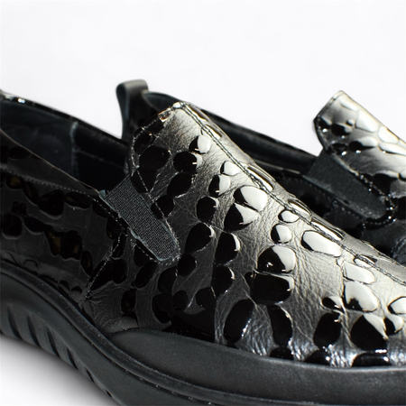 SKÓRZANE CZARNE PÓŁBUTY DAMSKIE DIOMERA