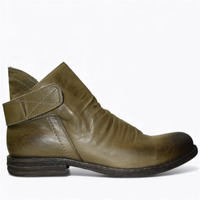 Skórzane zielone botki damskie Nixoria