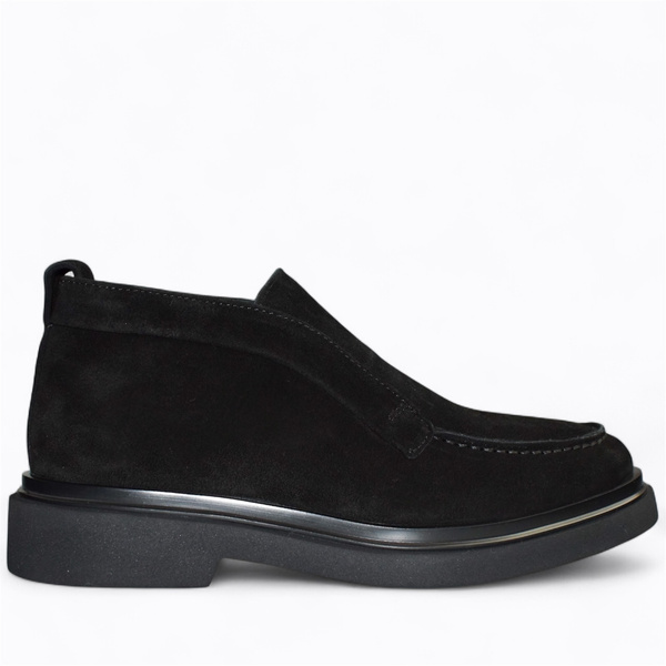 Oristia Women's Black Leather Ankle Boots