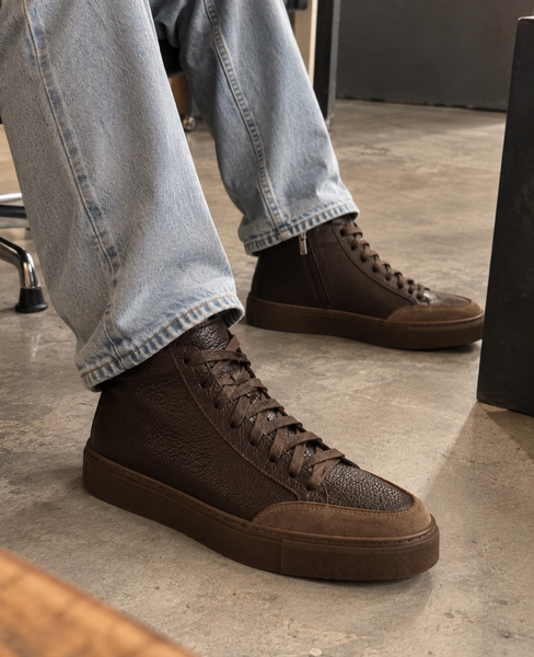 Elinder Men's Brown Leather Boots