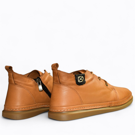 SKÓRZANE RUDE TRZEWIKI DAMSKIE DONTERI