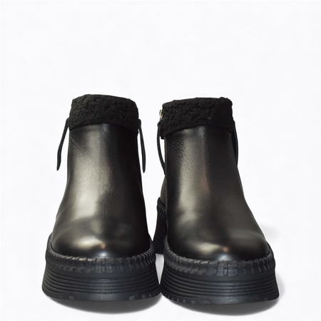 CZARNE BOTKI DAMSKIE FALLORA