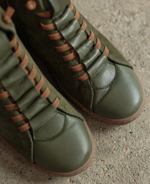 Corsina Women's Olive-Green Leather Boots