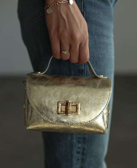 Faerine Gold - Leather Mini Trunk