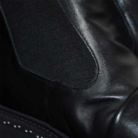 Skórzane czarne botki damskie Galisia