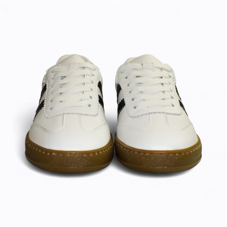 Skórzane białe sneakersy damskie Magline