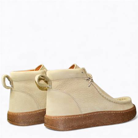 SKÓRZANE BEŻOWE TRZEWIKI DAMSKIE ISERLIN