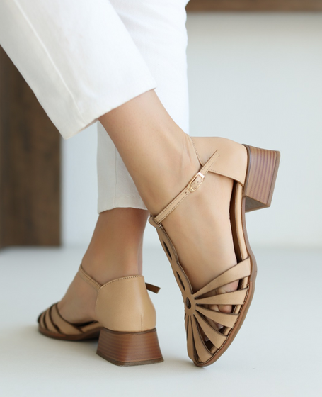 Jorinea Women's Cappuccino Leather Sandals