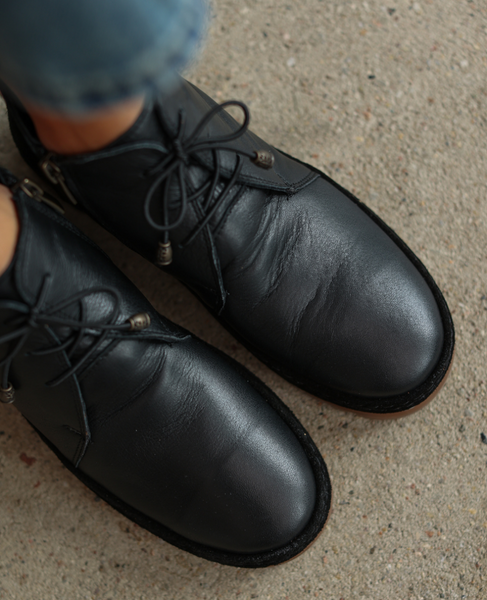 Aveluna Women's Black Leather Boots