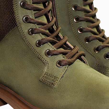 Elandra Women's Green Leather Boots