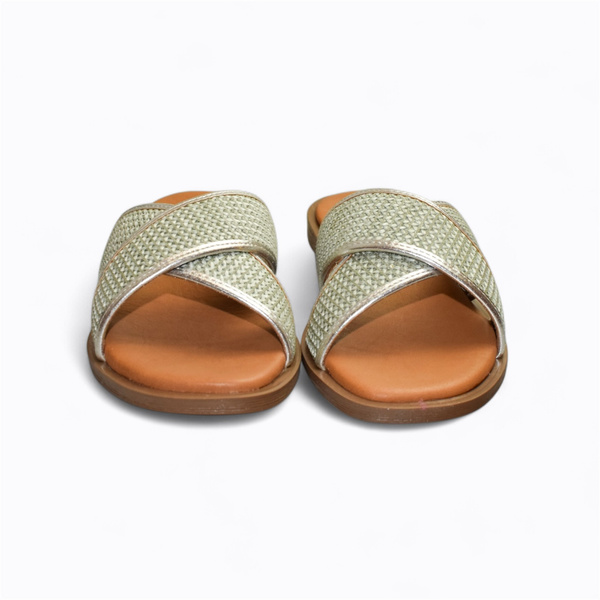 KRIMENA WOMEN'S SILVER FLIP-FLOPS
