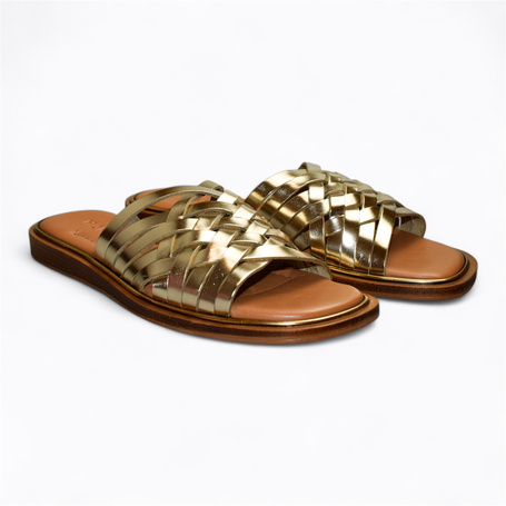 BRILIEN WOMEN'S GOLD FLIP-FLOPS