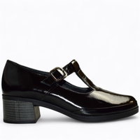 SKÓRZANE CZARNE PÓŁBUTY DAMSKIE CORETTA