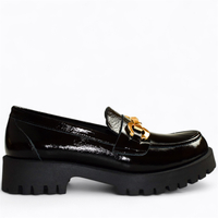 SKÓRZANE CZARNE PÓŁBUTY DAMSKIE TILOMEA