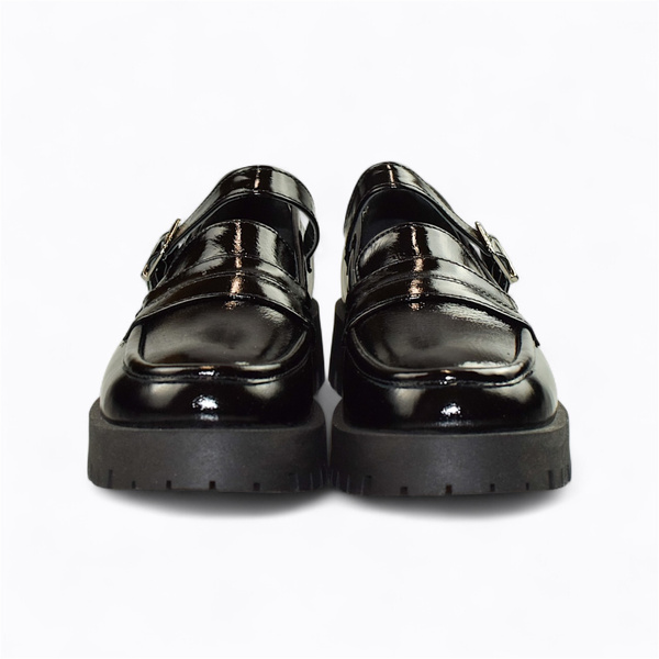 JASLINE BLACK LEATHER WOMEN'S LOW-TOP SHOES