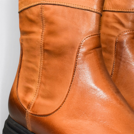 SKÓRZANE RUDE TRZEWIKI DAMSKIE VILANNA