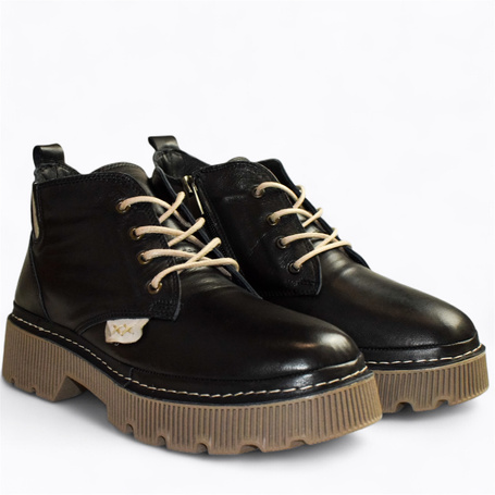 Markena Women's Black Leather Boots