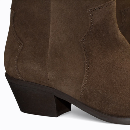 Czekoladowe kowbojki damskie Emeldia