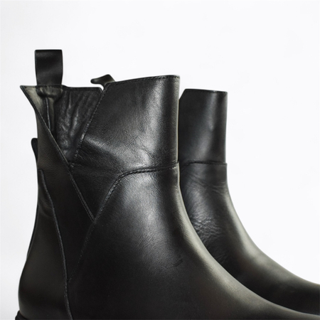 Skórzane czarne botki damskie Simirel