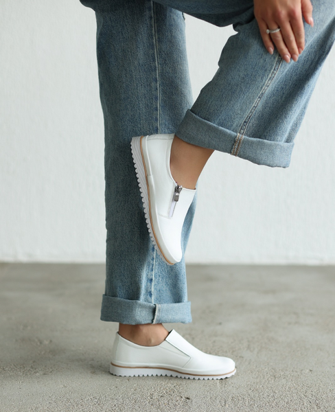 Norlith Women's White Leather Low-Top Shoes