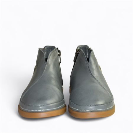 Skórzane denimowe trzewiki damskie Simoria