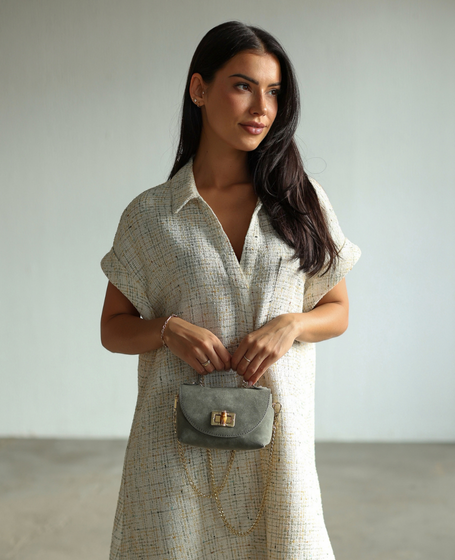 Faerine Gray - Leather Suede Mini Trunk