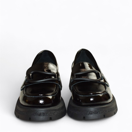 Fernandi Women's Black Leather Low-Cut Shoes
